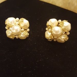 Vintage faux pearl earrings